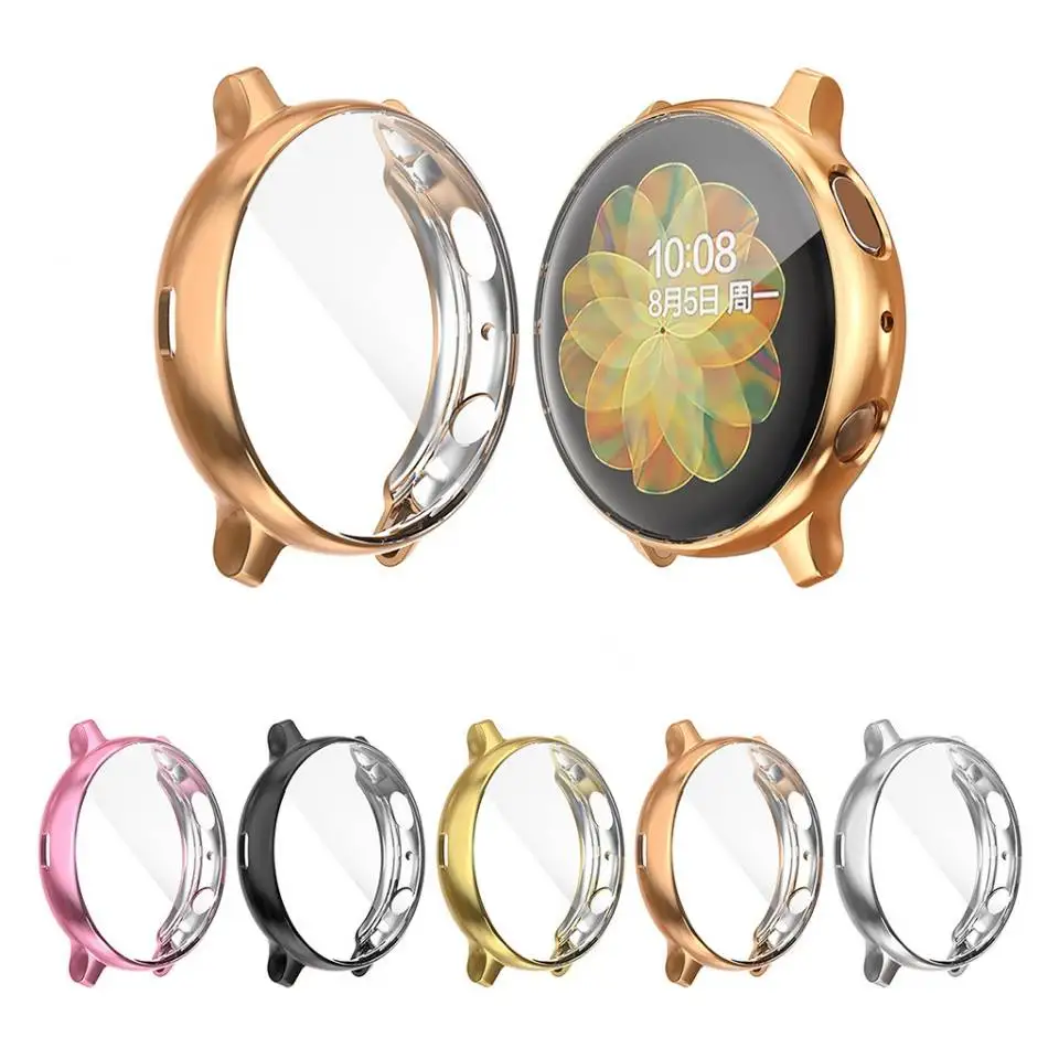 Прозрачный мягкий чехол из ТПУ с гальваническим покрытием для Samsung Galaxy Active 2 40 мм 44