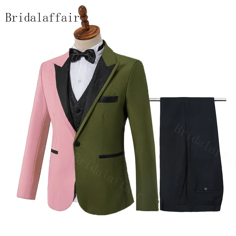 Bridalaffer 2020 Autum новый двухцветный темно синий армейский зеленый жених мужские