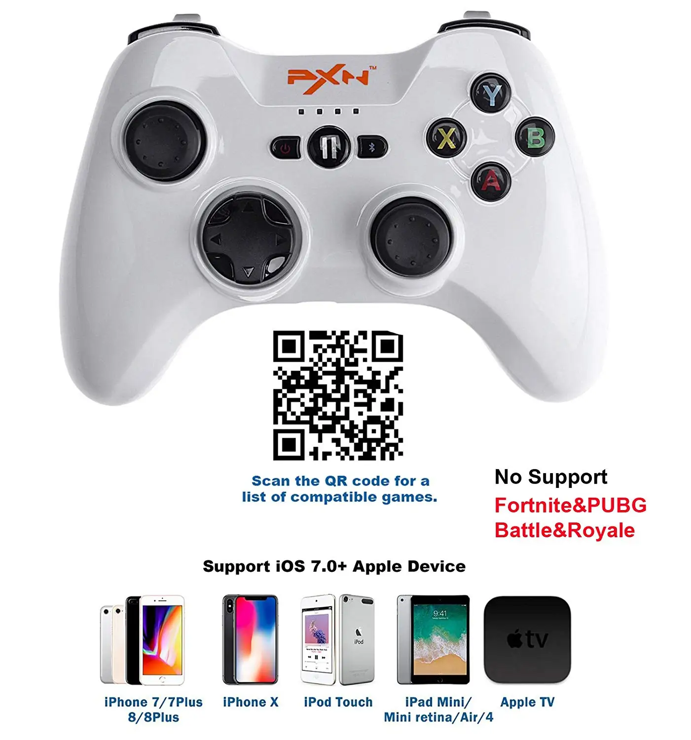 PXN-6603 MFi Сертифицированный беспроводной Bluetooth игровой контроллер Джойстик виброручка геймпад для iPhone/iPad/iPod Touch