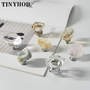 Роскошное, с натуральным камнем ручка розовый кварц ручка шкафа Кристалл тянуть Бирюзовый ящик тянуть ручка комода