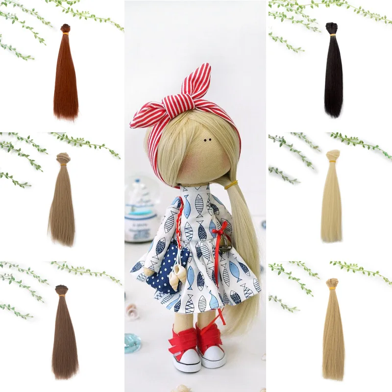 

DIY BJD Hair Straight Doll Hair 20CM Tress For Dolls
