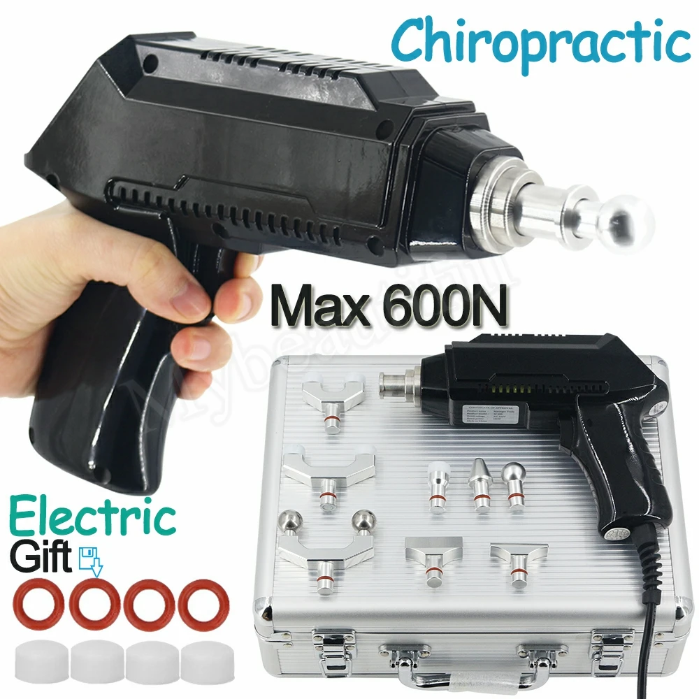 

Электрическая хиропрактика, регулирующий пистолет, устройство для регулировки спинномозговых костей, шейный массажер, 6 уровней, 8 головок