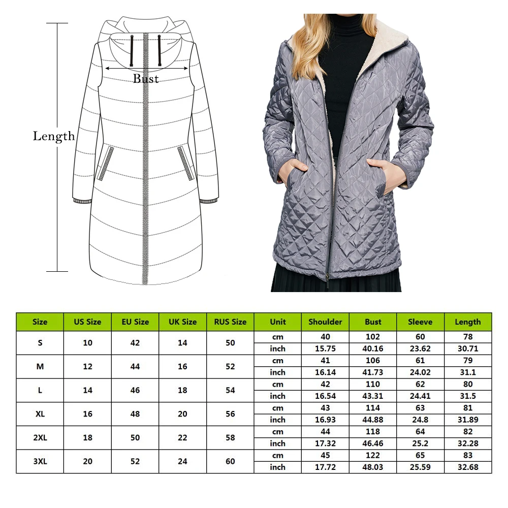 HEFLASHOR/модные зимние парки теплые куртки с длинными рукавами легкая одежда