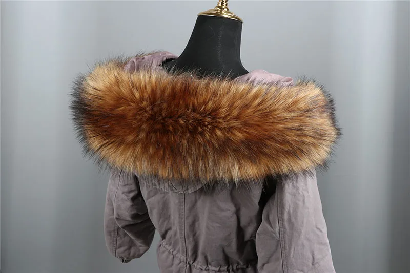 Qearlstar роскошный женский шарф из искусственного меха зимняя грелка 20 см Ширина