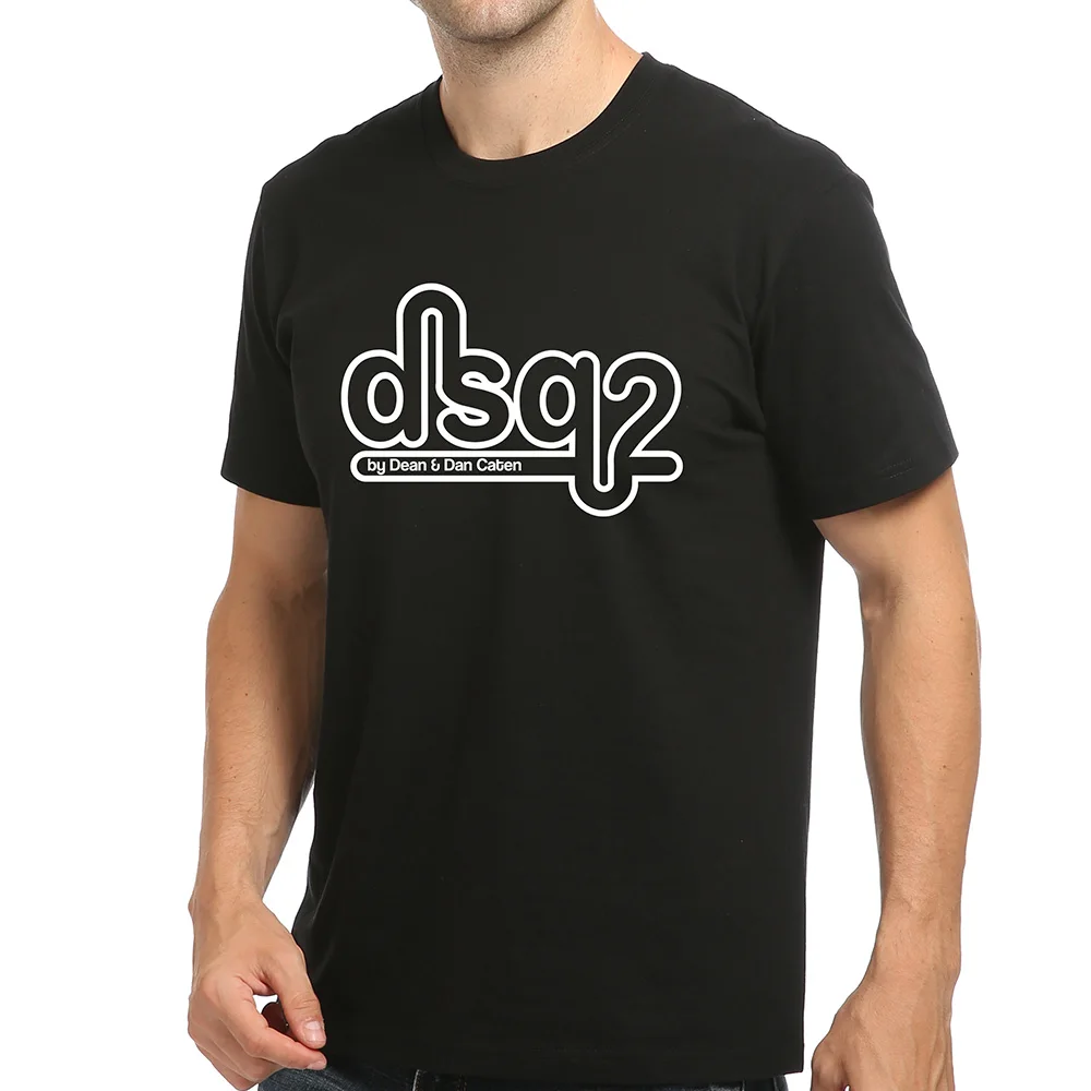 DSQ Высококачественная летняя Хлопковая мужская и женская футболка с буквами DSQ2