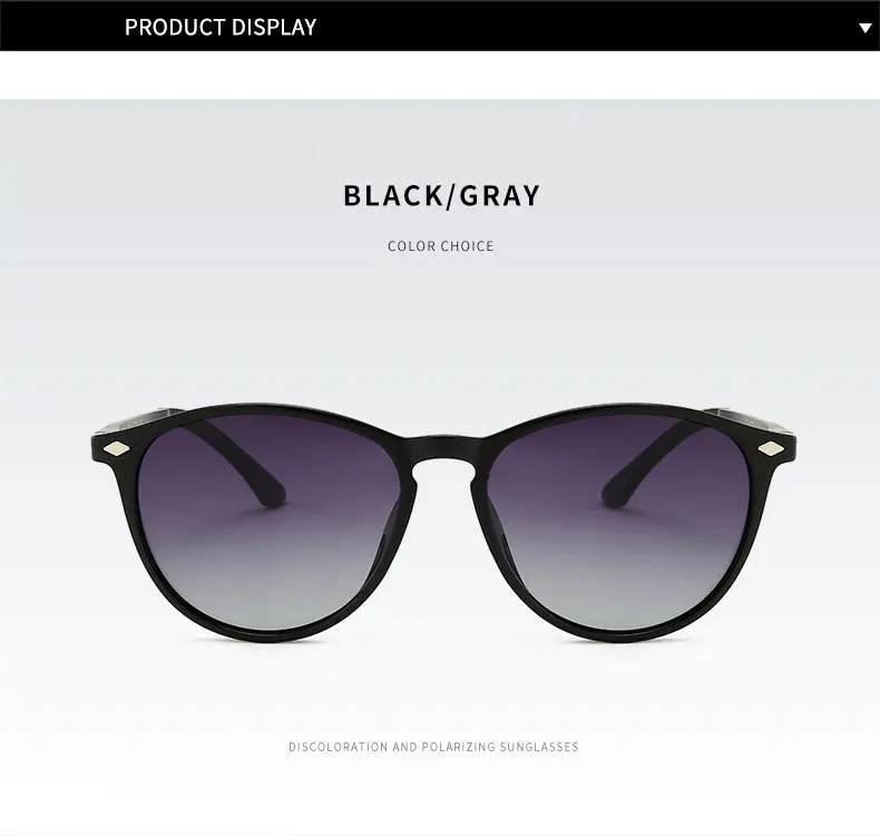 Reven Jate Men Women Classic Retro Rivet Polarized Sunglasses TR90 Legs Lighter Design Oval Frame UV400 Protection 9900