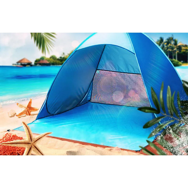 Автоматическая и свободная Пляжная палатка с защитой от УФ лучей|Наборы для сада|
