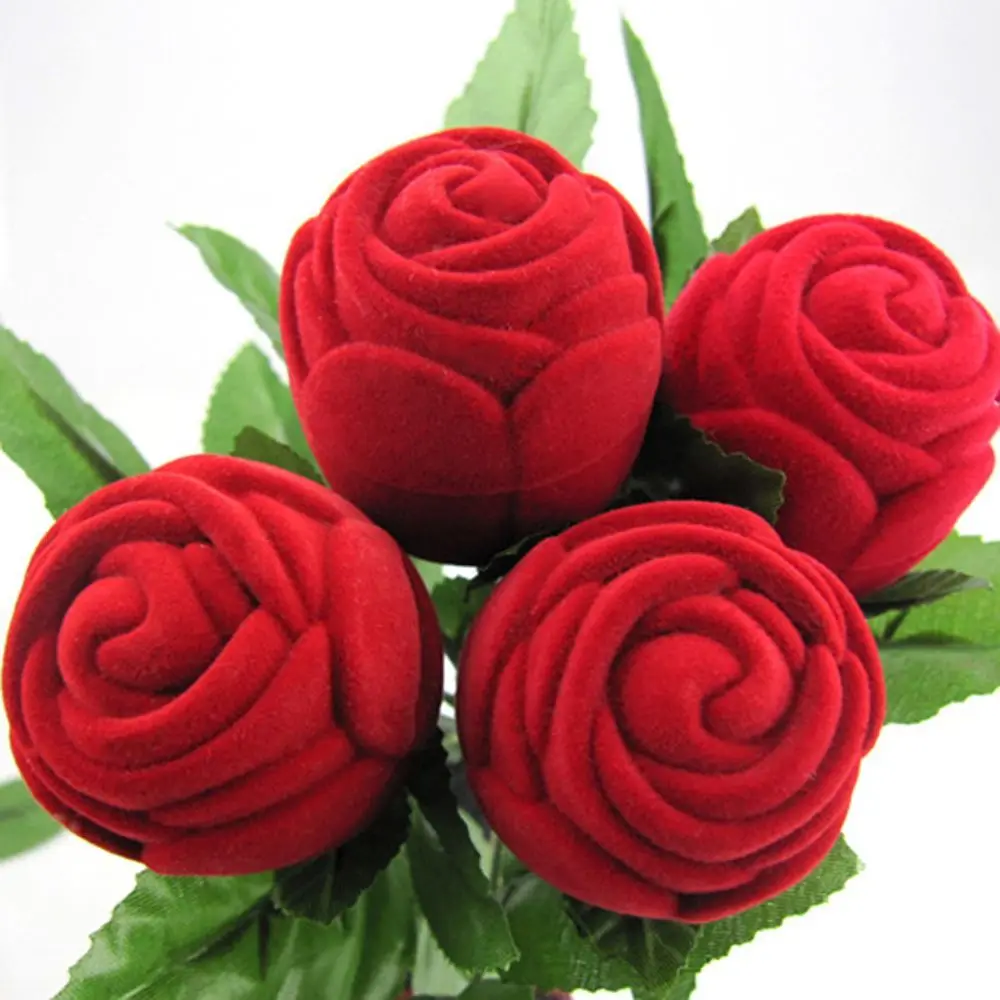 Бархатная креативная Подарочная коробка с розовым цветком и удилищем чехол для