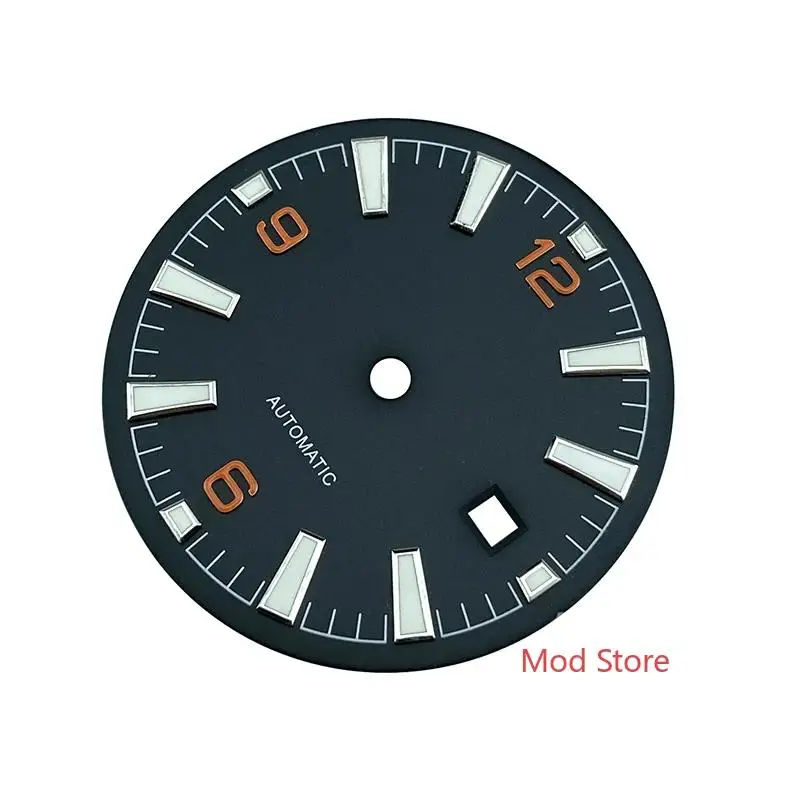 HOT 33mm New Nologo Black/Blue/Orange Sterile Watch Dial Fit ETA2824 Miyota8215 DG2813 Movement Sea Master Style Mens Watch