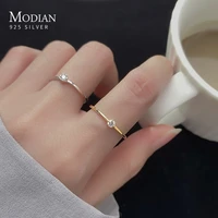 modian hot sale 925 sterling silver luminous clear cz slim stackable finger ring for women fashion party fine jewelry 2020 year