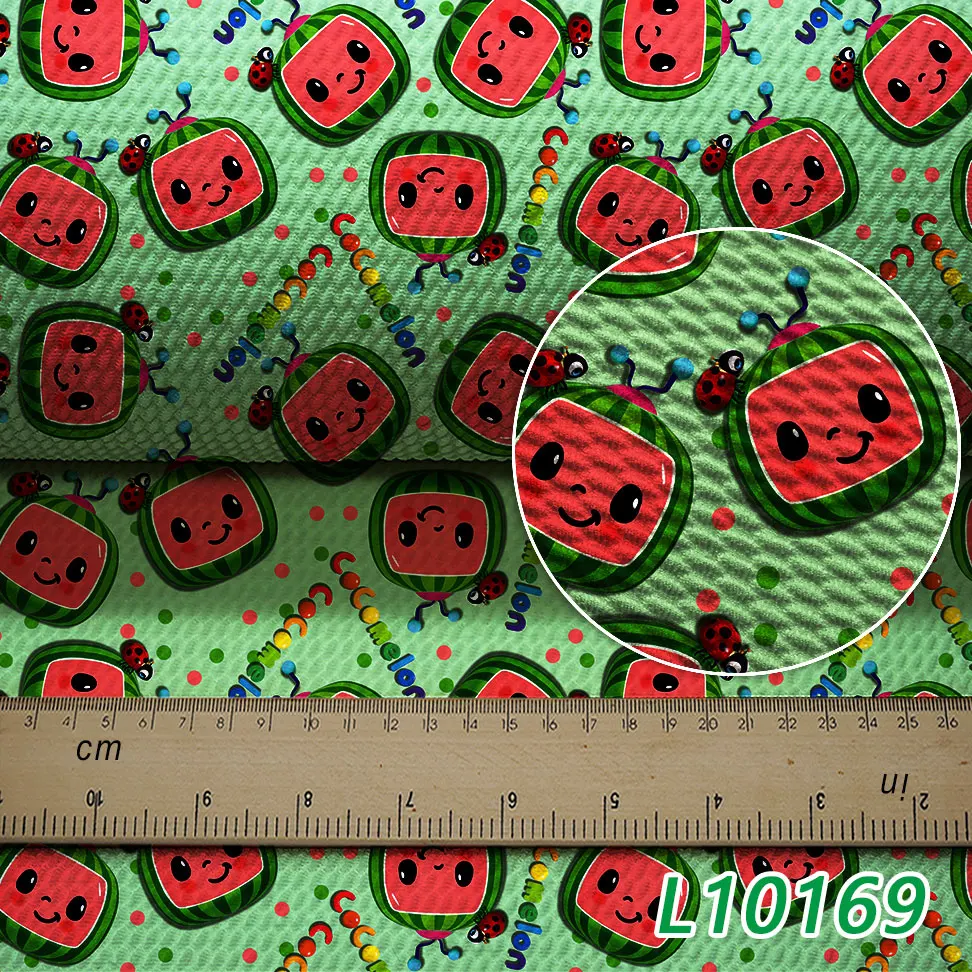 Ткань ливерпульная с текстурой пули 50 см * 140 мультяшный принт для платья