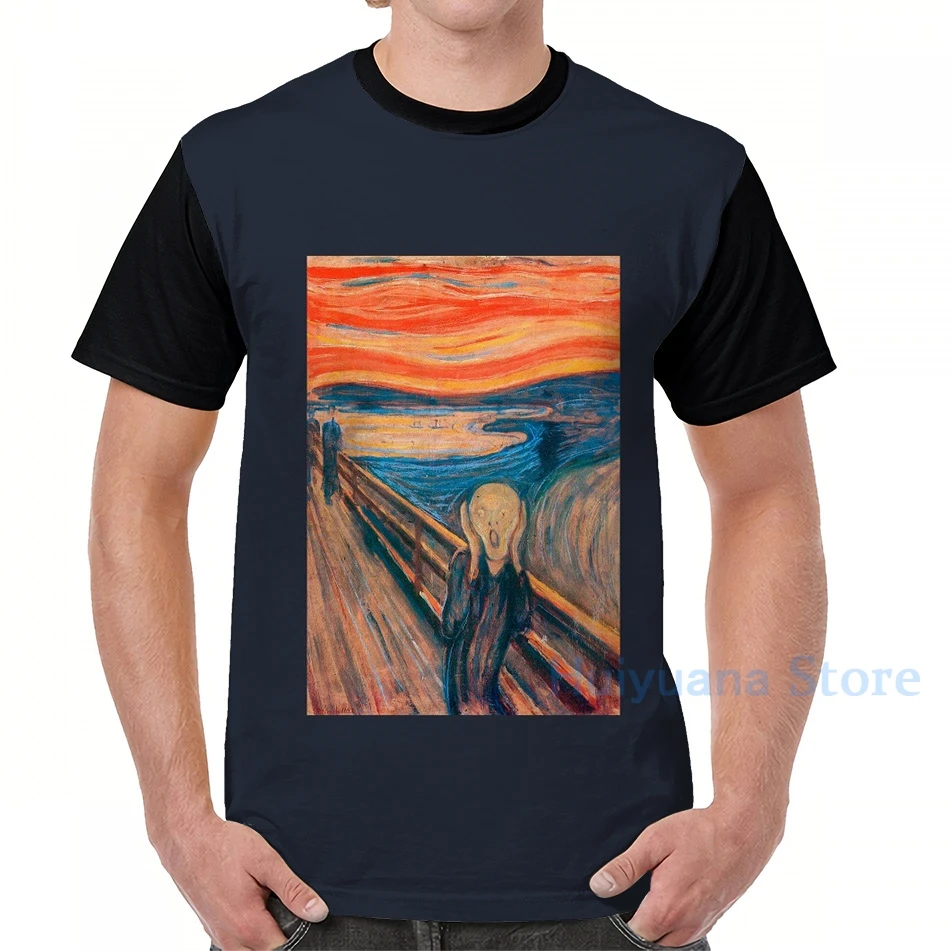 Футболка Edvard Munch с графическим изображением крика мужские топы футболка для