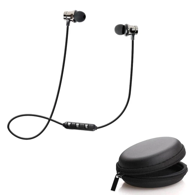 Беспроводные магнитные bluetooth-наушники, спортивные bluetooth-наушники, металлические цветные bluetooth-наушники с микрофоном для iPhone samsung - Цвет: silver with box