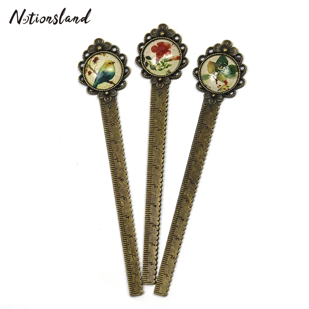 Случайный 1 шт. Ретро металлическая линейка мини швейная измерительная линейки