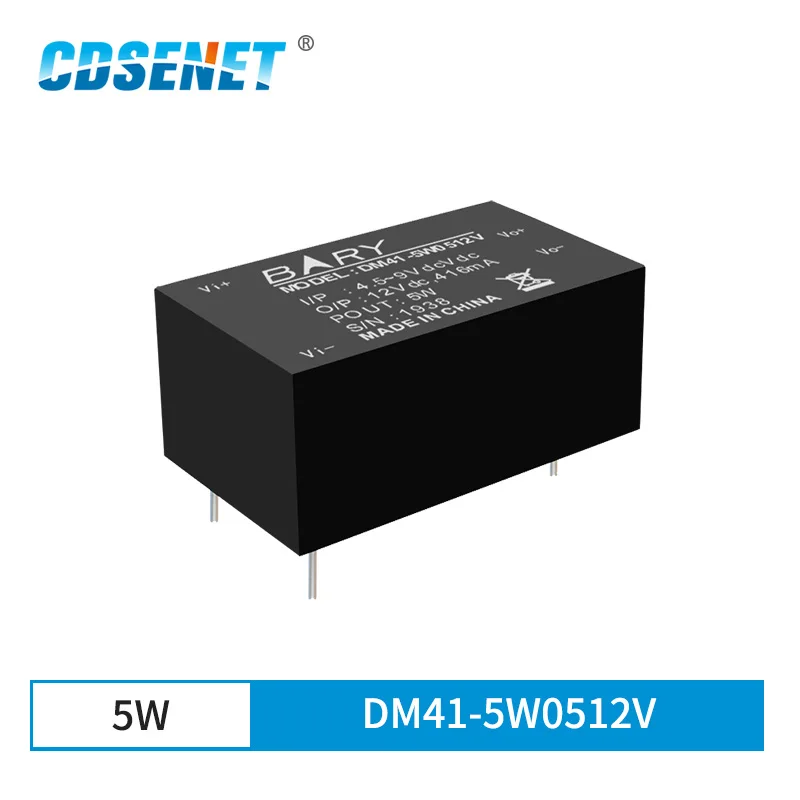 

DC-DC Isolated Buck Power Supply Module DM41-5W0512V DIP 5W 4.5-9Vdc Ultra Small Volume Power Modules