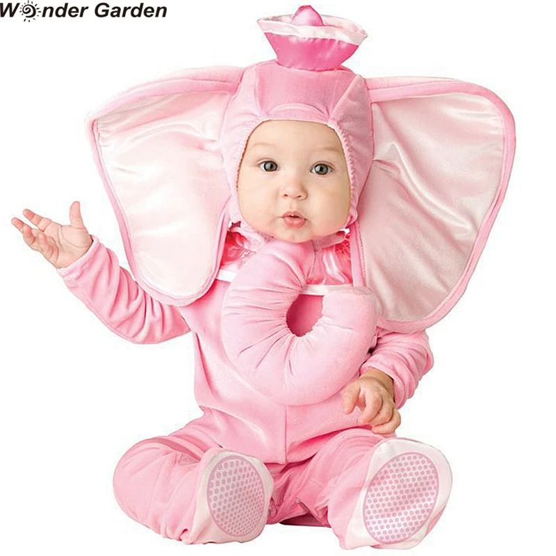 Чудо-сад малыши малыш розовый слон животные косплей костюм Рождество Хэллоуин