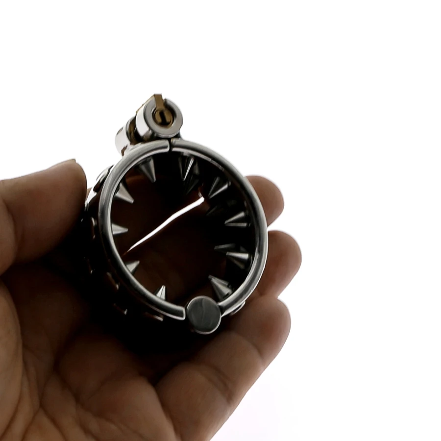 Экстремальное устройство целомудрия китайские зубы шип кольцо на член замок для