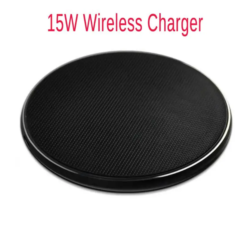 

Wireless Charger For IPhone 13 X Series Ultra-thin 15W Fast Charge Non-slip Surface For Samsung Galaxy S10 S9 Wireless Charging