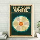 Плакат для самостоятельного ухода за интеллектуальным здоровьем, балансирующее колесо, печать, настенное искусство, холст, живопись, школа, советник, терапевт, офисное украшение