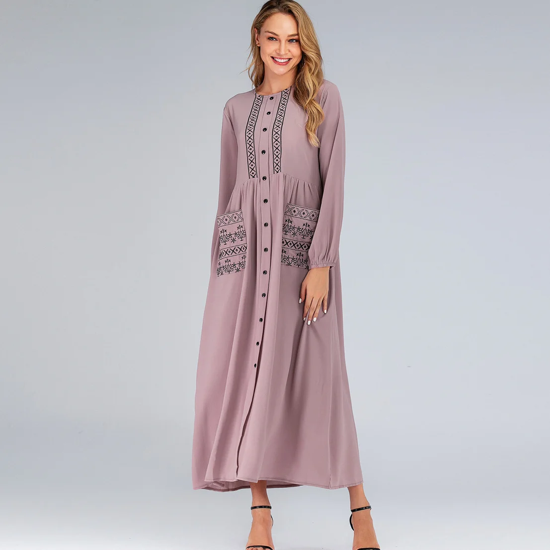 Мусульманское женское платье, длинное, Ближневосточное, большого размера, мусульманское платье, 2021