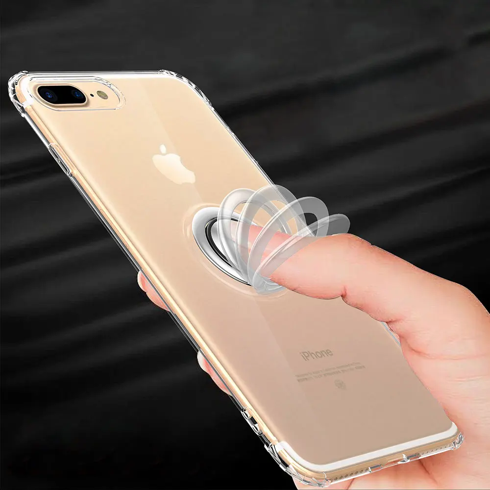Односенсорный эластичный магнитный чехол-кольцо для телефона iPhone XR 8 7 6 6S Plus