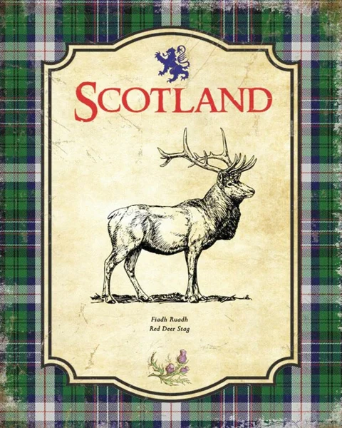 

SCOTLAND SCOTTISH RED DEER STAG METAL SIGN PLAQUE OTHERS ARE LISTED 10790