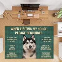 please remember husky dog carpet floor mat rug non slip mat dining room living room soft bedroom carpet