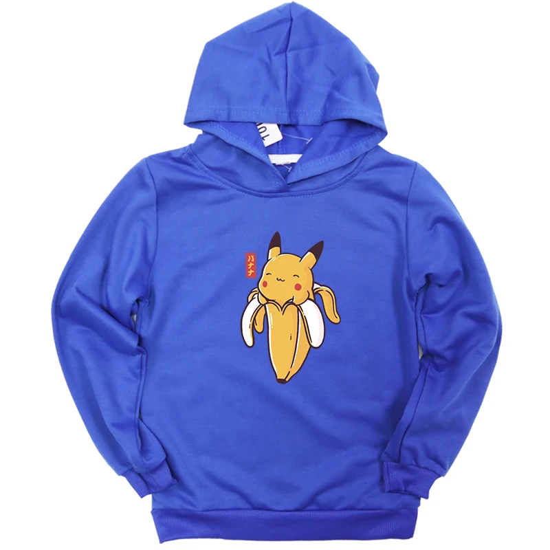Hoodies 7 Новейшие толстовки с покемонами для маленьких мальчиков и девочек; свитер с принтом Пикачу; хлопковый повседневный спортивный свитер для подростков; сезон весна-осень - Цвет: Hoodies 7