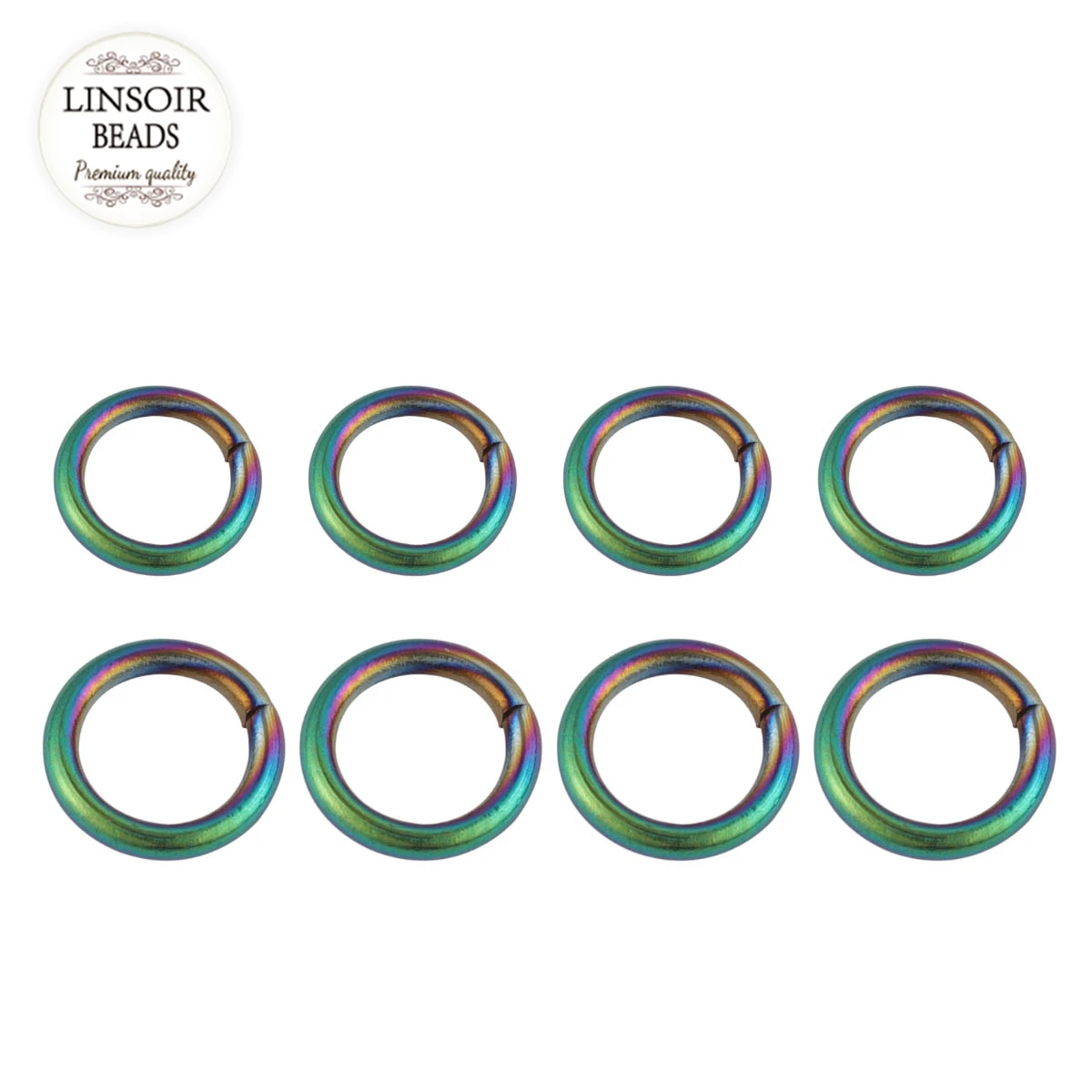 Оптовая продажа 100 шт./лот из нержавеющей стали цвета радуги открытые кольца для