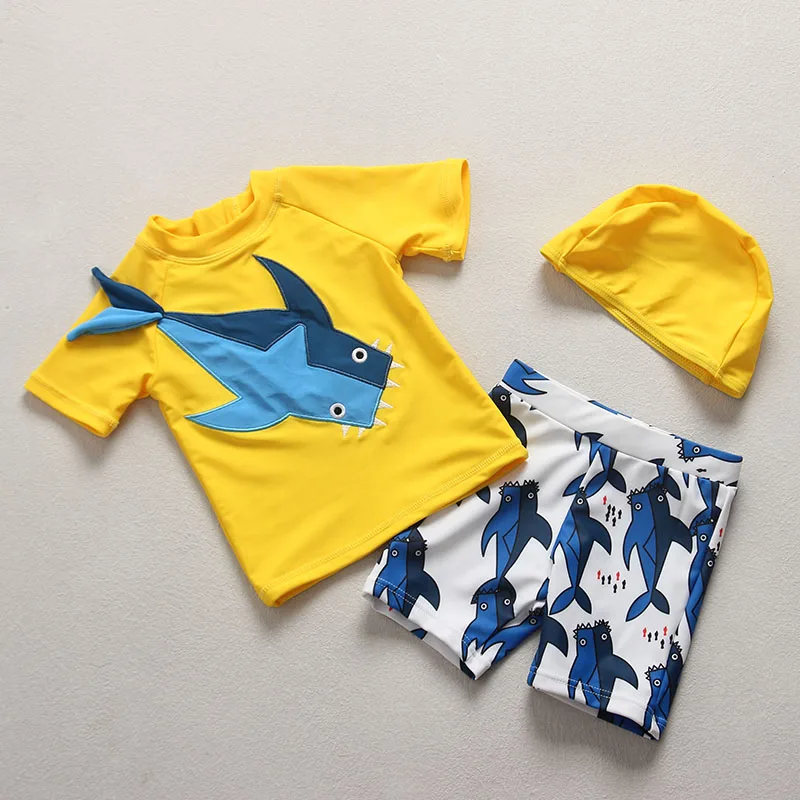 Swimsuit for Baby UV Protection Beach Clothes Boy Shark Print Beach Summer Children Swimming Suit Infant Toddler Kids Swimwear