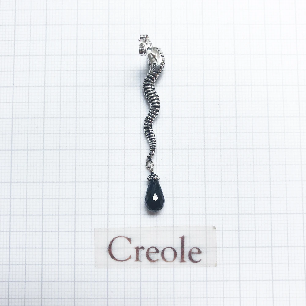 Серьги-подвески в виде змеи модные аксессуары из серебра 925 пробы подарок для