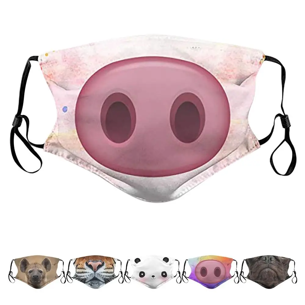 Пылезащитная маска с принтом кошки модная для лица фильтром улицы сменные