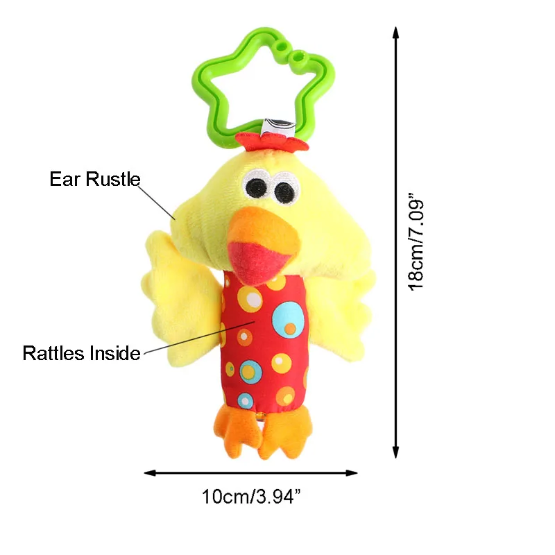 

Soft Plush Stroller Hanging Ring Bell Rattle Toys Baby Early Educational Doll