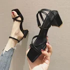 Туфли женские, высокие сандалии, Новинка лета 2021, модные красные сандалии, сандалии для женщин