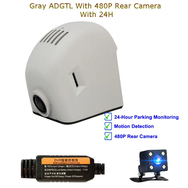 Jabriel Скрытая 1080P Wifi Автомобильный видеорегистратор Даш cam Автомобильная камера для audi a1 a3 a4 a5 a6 a7 a8 q3 a5 q7 tt rs3 rs4 rs5 rs6 rs7 s8 2002 - Название цвета: Gray Tow Cam 24H