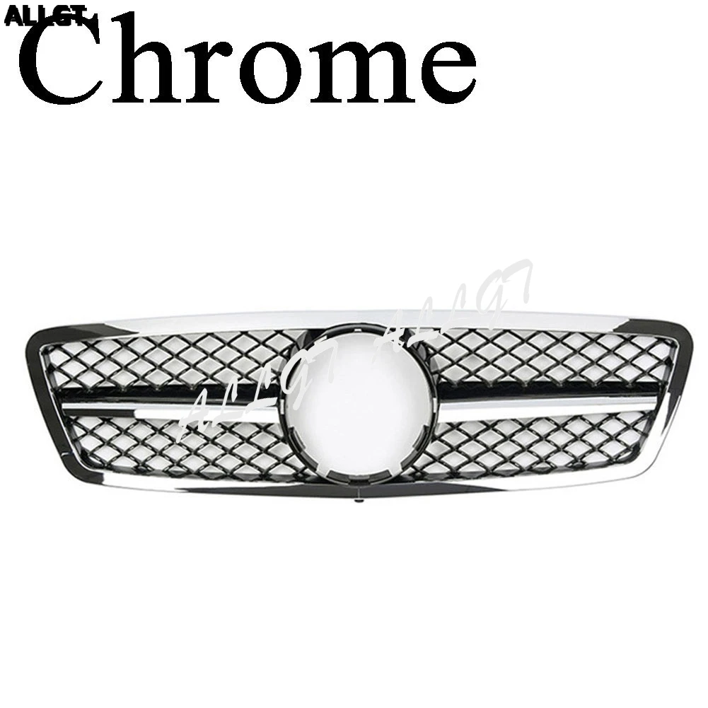 Передняя решетка для бампера Mercedes Benz W203 C230 C320 C240 2000 2001 2002 2003 2004 2005 2006 матовая