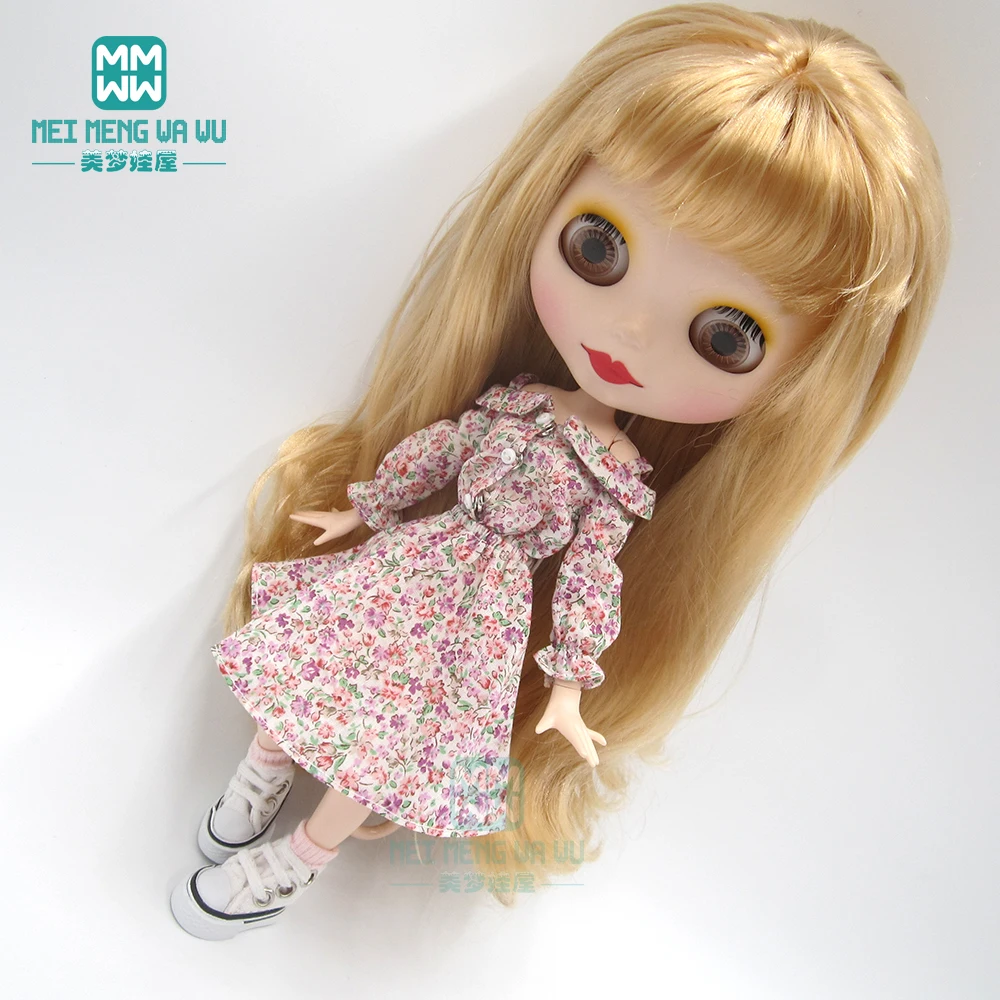 Одежда для куклы Blyth 1 шт. модное платье без бретелек с принтом кукол blyth azone OB24 OB22