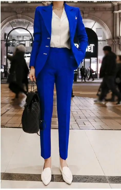 2019 Summer Spring Formal Fashion OL top and pencil Pants suit Work Office Lady 2 Piece Set Women | Женская одежда