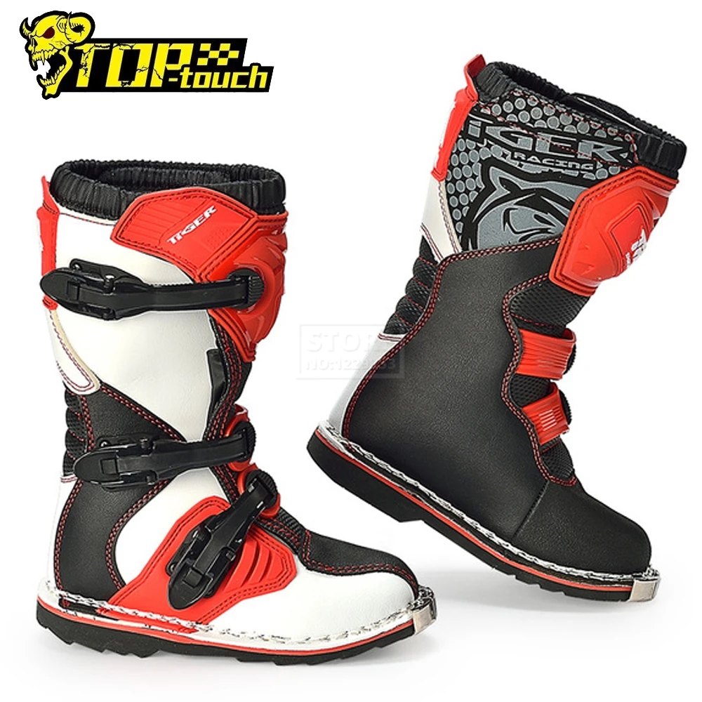 Kids Motorcycle Shoes Anti-Fall Botas Moto For Chilren Motocross Riding Racing Off-Road Boots Men Motorcycle Boots Size 34-37