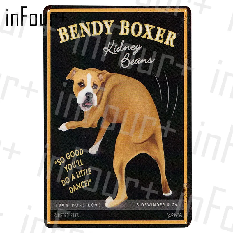 Изогнутая металлическая пластина в виде собаки металлический винтажный декор