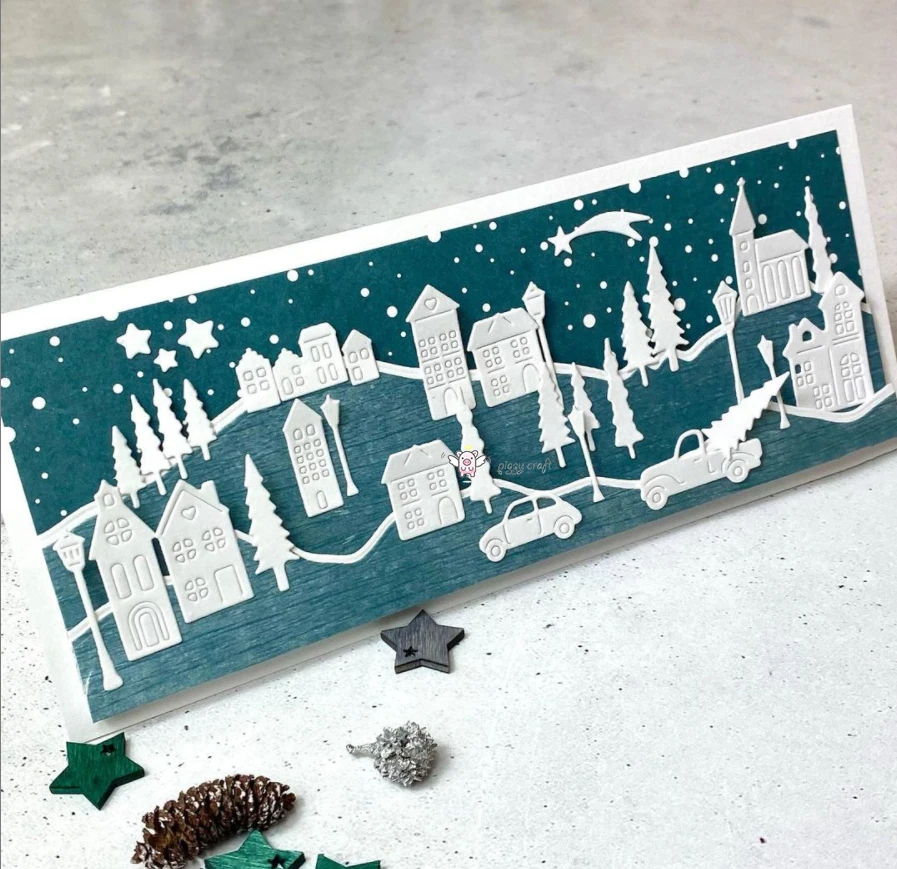 

Новый церковный автомобиль огни звезды металлические режущие штампы фотобумага/фото карты тиснение штампы