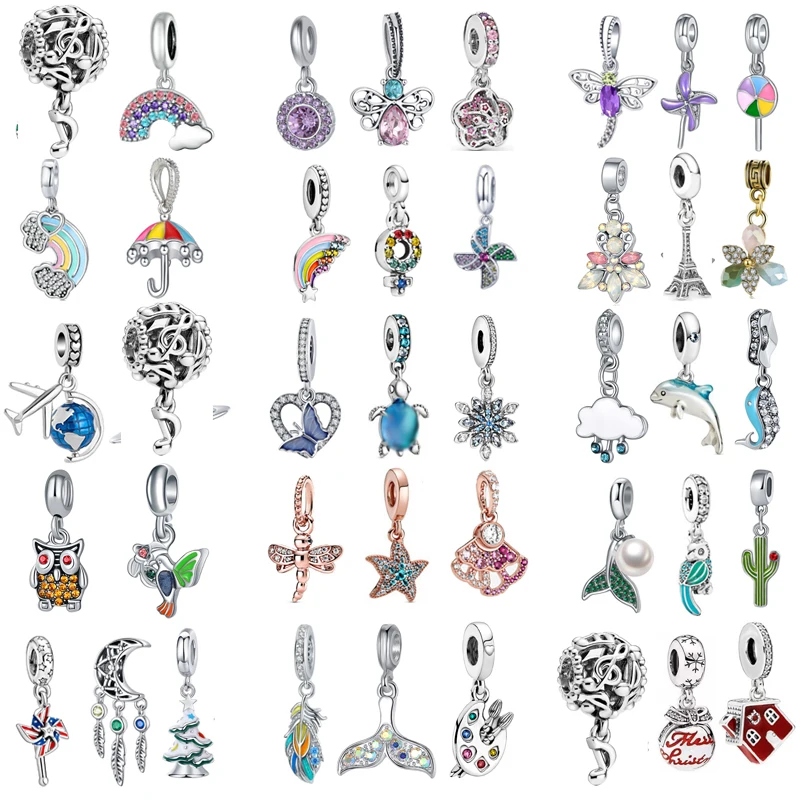 Бусины-подвески серебристого цвета для браслета | Украшения и аксессуары