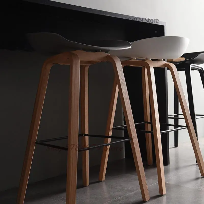 Modern Simple Danish Nordic Style Personalized Fashion Bar Chair Stool Designer Solid Wood Pp |