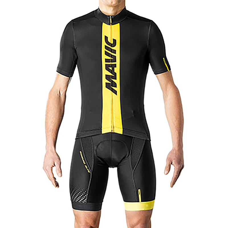 

New 2021 MAVIC Men Cycling Jersey Summer Short Sleeve Set Maillot bib shorts Bicycle Clothes Sportwear Shirt Clothing Suit