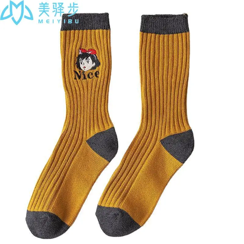 10 Pairs Crew Socks Korean Version Cartoon Socks Cotton