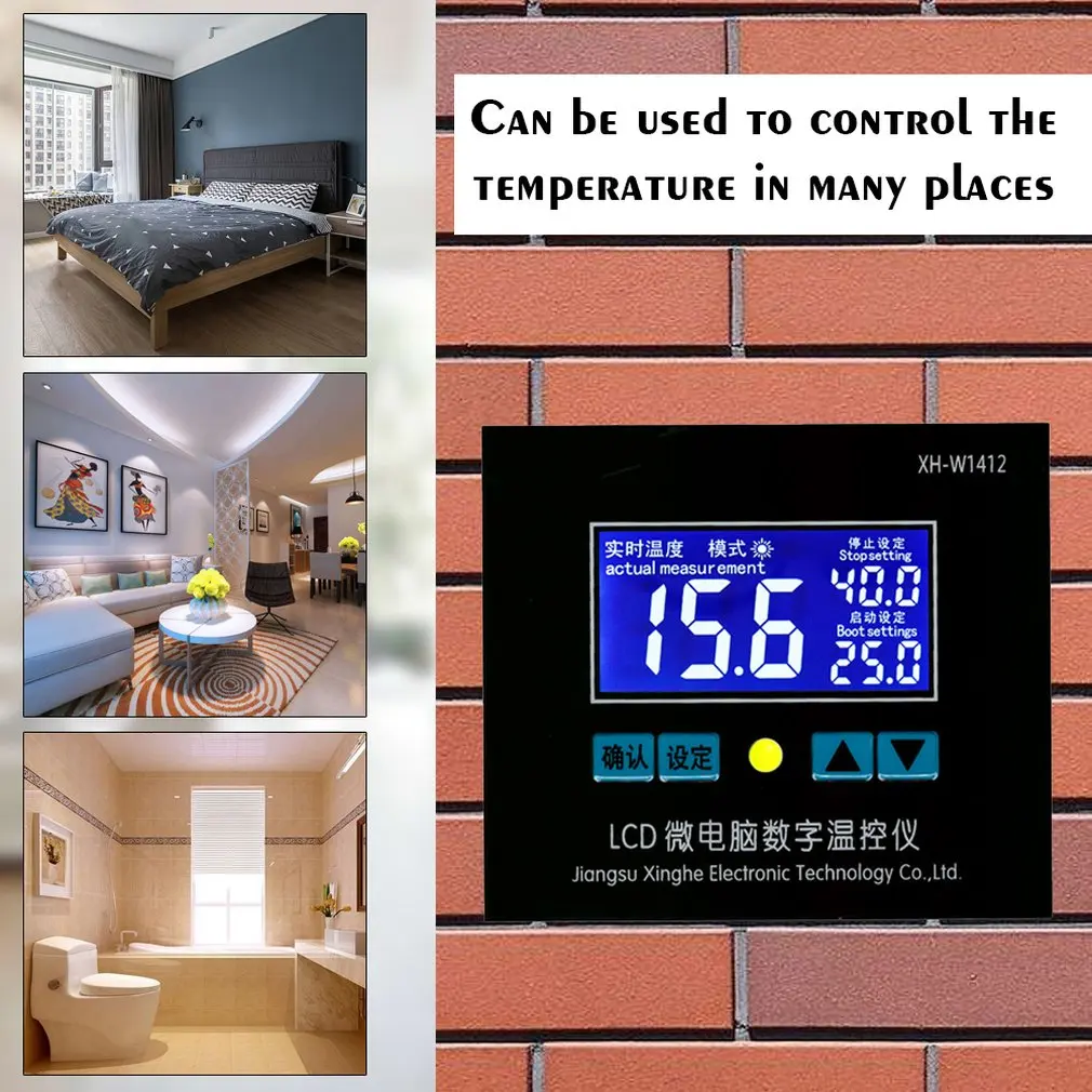 

Thermometer Smart Thermostat Electronic Microcomputer Digital Temperature Controller Xh-w1412 Practical Multifunctional