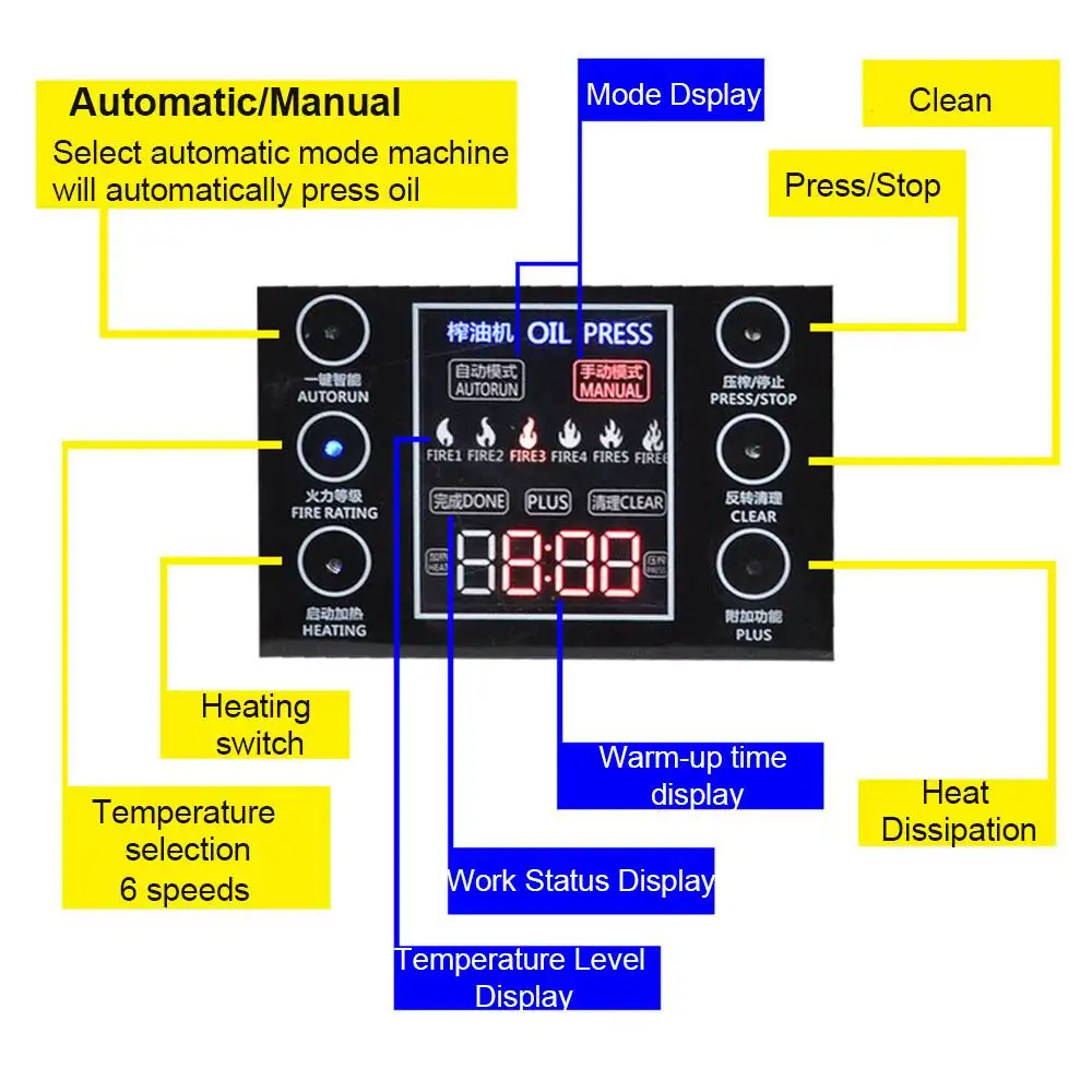 ЖК дисплей 6 Скорость полная автоматическая масляная Пресс машины коммерческих