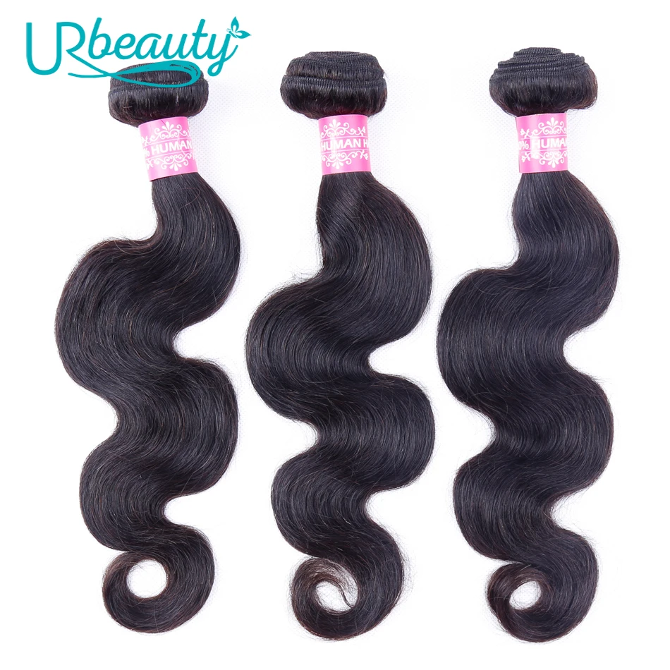 Индийские пучки волнистых волос человеческие волосы пучки UR beauty Non-remy наращивание волос 1 3 4 сплетение волос пучки