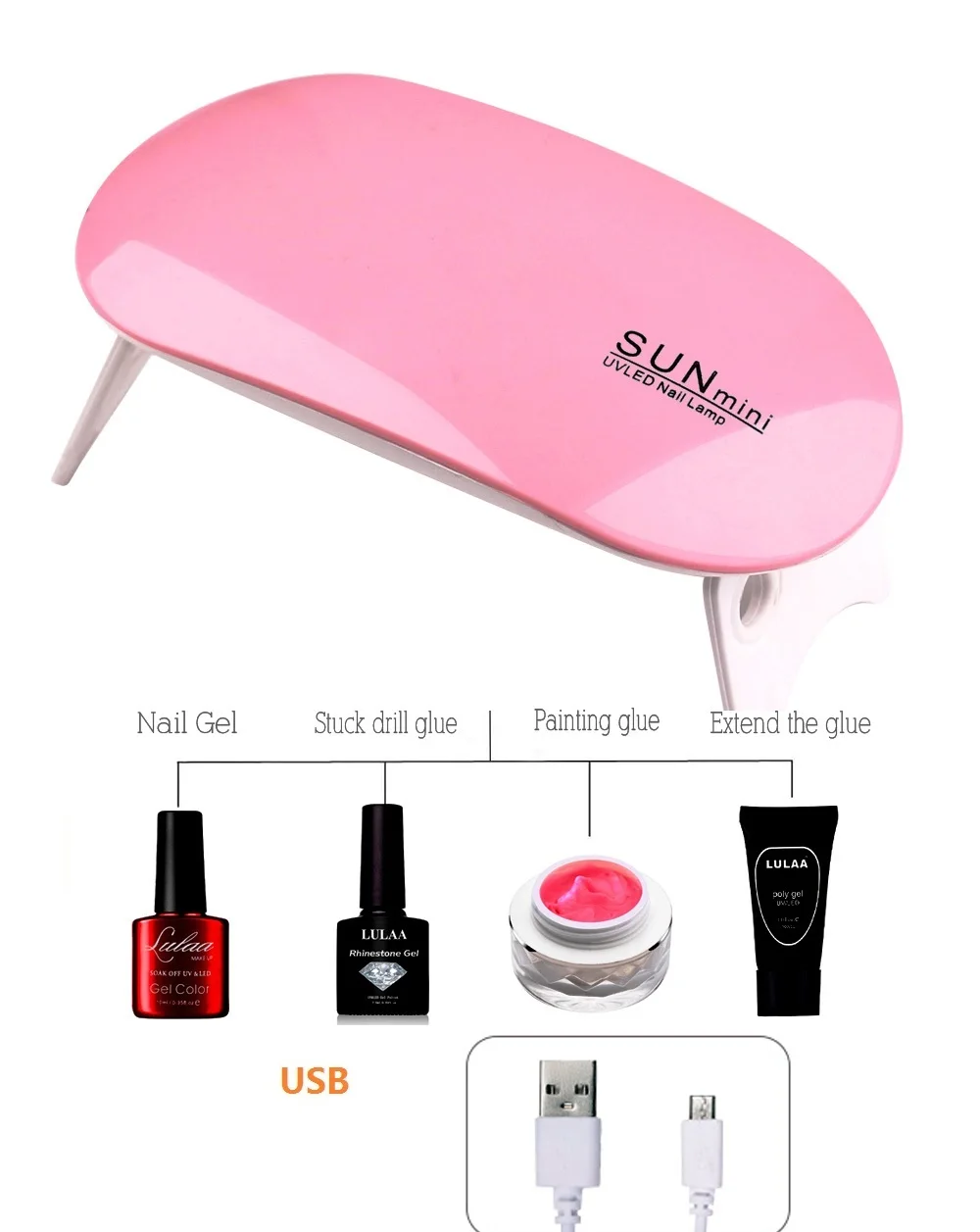 pink УФ лампа Сушилка для ногтей Солнце УФ-мини-светодиоды лампа для Сушилка для ногтей 54 Вт/48 Вт/36 Вт для маникюра лампа для сушки гелевых ногтей сушильная лампа для гелевых инструментов для макияжа - Цвет: pink