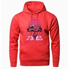 Толстовка мужская с капюшоном, Модный свитшот, приталенный силуэт, пуловер, повседневная одежда с японским аниме принтом Akira Synthwave, весна-осень